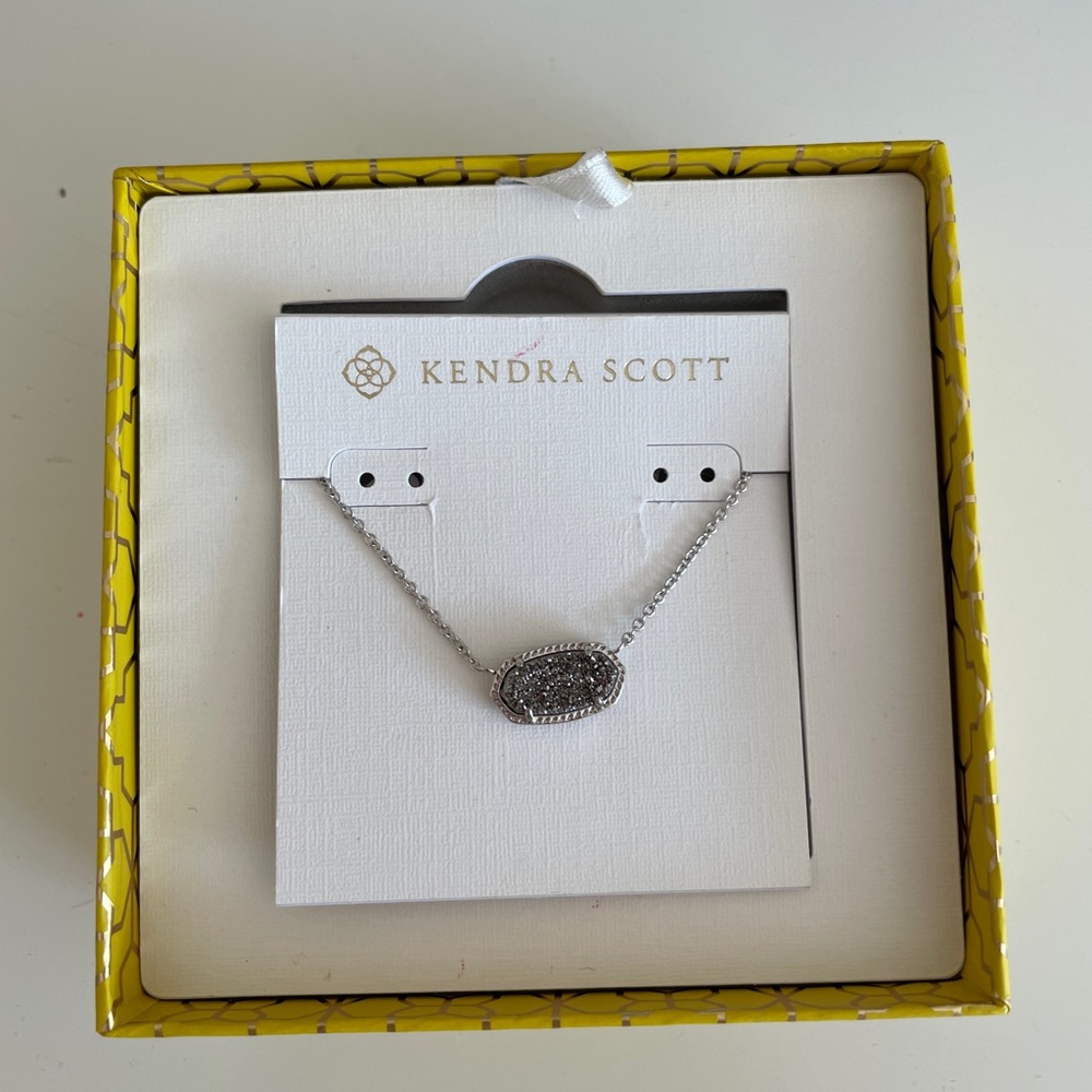 Kendra Scott necklace, gray glitter